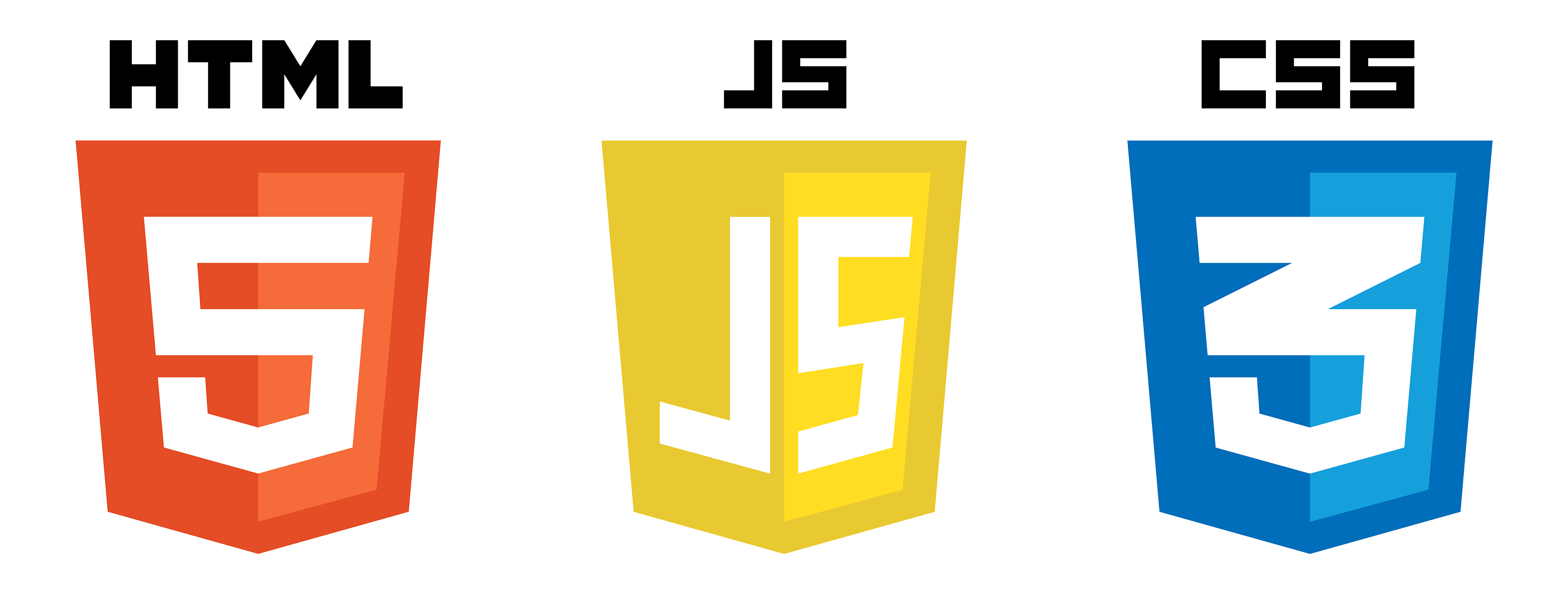 Logos do HTML, CSS e JavaScript